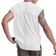 thumbnail image 1 of Mens Shirts,Hawaiian Shirt for Men,Male Fitness Tank Tops Trendy Loose Size Crew Neck Sleeveless T Shirt Men's Cotton Sports Bottom,Shirts for Men,Tank Tops Men(Color:White,Size:L), 1 of 6