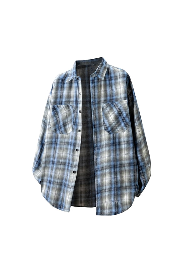Mens Shirts Men's Flannel Shirts Button Down Plaid Shirt Jacket for Men Flannel Shirt Jacket with Pockets