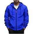 thumbnail image 1 of Mens Shirts Mens Fleece Jackets with Zip Pocket Winter Warm Workout Track Hoodie Plain Running Jacket Athletic Gym Sweatshirts, 1 of 5