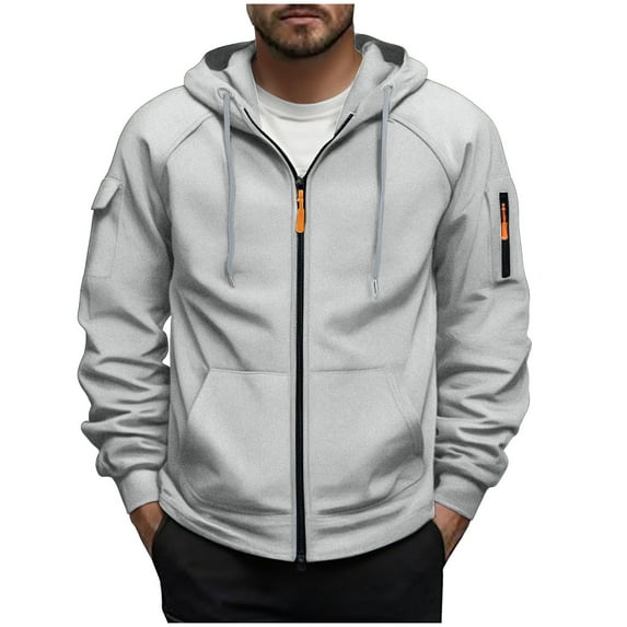 Mens Shirts Mens Fleece Jackets with Zip Pocket Winter Warm Workout Track Hoodie Plain Running Jacket Athletic Gym Sweatshirts