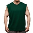 thumbnail image 1 of Mens Shirts Mens Gym Tank Tops Workout Muscle Cut Shirt Fitness Sleeveless Round Neck Vest Tank Green XL, 1 of 6