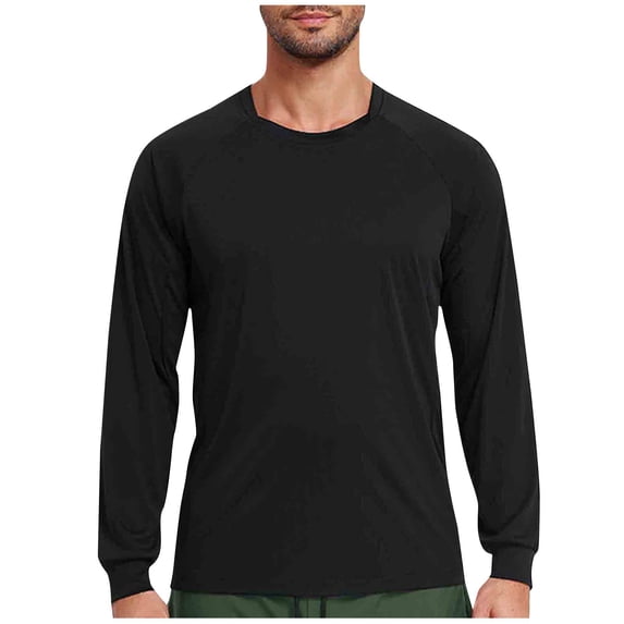 Mens Shirts Mens Raglan Long Sleeve Gym Shirts V-Neck Soccer Jersey Casual Lightweight Breathable Moisture Wicking Undershirt