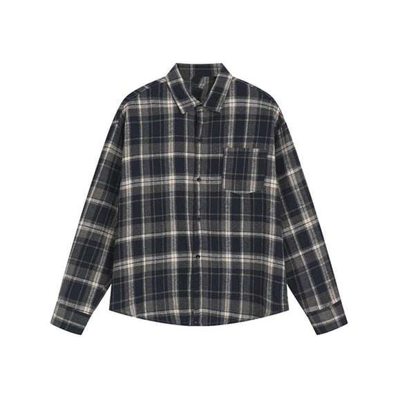 Mens Shirts Mens Shirt Cozy Cotton Button Down Long Sleeve Shackets Oversized Casual Lapel Neck Fall Jacket