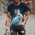 thumbnail image 1 of Mens Shirts Plus Size under $5 Easter Print Short Sleeve Round Neck T-Shirt Stylish Casual Tee Dark Blue XXL, 1 of 5