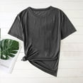 thumbnail image 1 of Mens Shirts Plus Size under $5 Short Sleeve Round Neck Solid Color T-Shirt Casual Shirt Dark Gray XXXL, 1 of 5