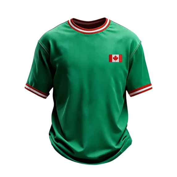 Mens Shirts Print Short Sleeve Comfort Mens Rugby Shirt,Green,6XL