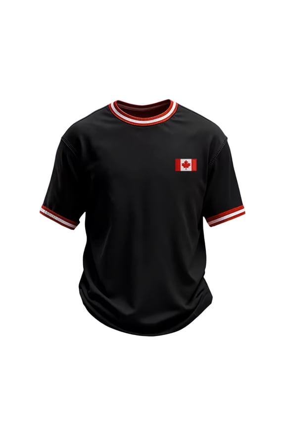 Mens Shirts Print Short Sleeve Comfort Summer Clothes for Men,Black,S