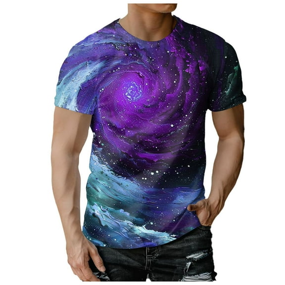 Mens Shirts Short Sleeve 3D Print Graphic Funny Colorful Summer Tee Shirts for Men M-3XL T Shirts for Men 3D Printed Fashion Crewneck