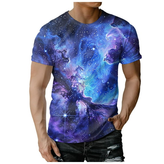 Mens Shirts Short Sleeve 3D Print Graphic Funny Colorful Summer Tee Shirts for Men M-3XL T Shirts for Men 3D Printed Fashion Crewneck
