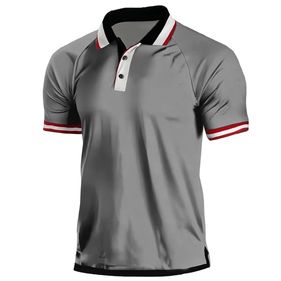 Mens Shirts Short Sleeve Casual Collared Shirts Moisture Wicking Athletic Work Golf Shirts for Men with Pocket, 3XL
