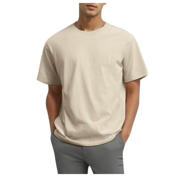 Mens Shirts Short Sleeve Color Block Slim Mens New Clothing,Beige,L