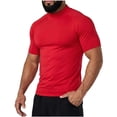 thumbnail image 1 of Mens Shirts Short Sleeve, Compression Shirt Men Mock Turtleneck Short Sleeve Athletic Workout Muscle Tee Shirts Summer Gym Running Undershirts, 1 of 5