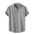 thumbnail image 1 of Mens Shirts Short Sleeve Short Sleeve Button Shirts for Men Mens Shirts Casual Stylish Summer White Short Sleeve Shirt Men Deals of The Day Clearance, 1 of 1