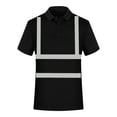 thumbnail image 1 of Mens Shirts Short Sleeved Breathable Button Solid Color Reflective Lightweight Lapel Shirt Black XL, 1 of 2