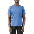 thumbnail image 1 of Mens Shirts,Summer Breathable Wicking T Shirt Cotton Spandex Casual Sports Running Short Sleeve Loose Fit Large,Shirts for Men,Men's T-shirts(Color:Blue,Size:4XL), 1 of 6