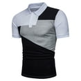 thumbnail image 1 of Mens Shirts Summer Clearance Men's Fashion Casual Lapel Pullover Business Short Sleeve T-Shirt Top, 1 of 1