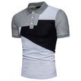 thumbnail image 1 of Mens Shirts Summer Clearance Men's Fashion Casual Lapel Pullover Business Short Sleeve T-Shirt Top, 1 of 7
