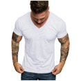 thumbnail image 1 of Mens Shirts Summer Clearance V-Neck Pocket Striped Pattern Casual Fashion Lapel Short Sleeve Shirt, 1 of 9
