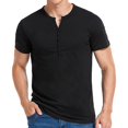 thumbnail image 1 of Mens Shirts Summer Plus Size Shirts Solid Color Short Sleeve T-Shirts Button-Up Shirts, 1 of 7