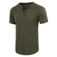 thumbnail image 1 of Mens Shirts Summer Plus Size Shirts Solid Color Short Sleeve T-Shirts Button-Up Shirts, 1 of 8