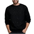 thumbnail image 1 of Mens Shirts Sweatshirts for Men Women Crewneck Long Sleeve Shiny Glitter Sequin Pullover Tops for Fall Winter, 1 of 9