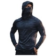 thumbnail image 1 of Mens Shirts UPF 50+ Fishing Shirt for Men Working Outdoor Sun Protection Shirt Durable Long Sleeve Hooded Rash Guard Quick Dry UV Blocking for Construction, Hiking Athletic Cover-Up Shirts for Men, 1 of 3