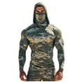 thumbnail image 1 of Mens Shirts UPF 50+ Fishing Shirt for Men Working Outdoor Sun Protection Shirt Durable Long Sleeve Hooded Rash Guard Quick Dry UV Blocking for Construction, Hiking Athletic Cover-Up Shirts for Men, 1 of 3