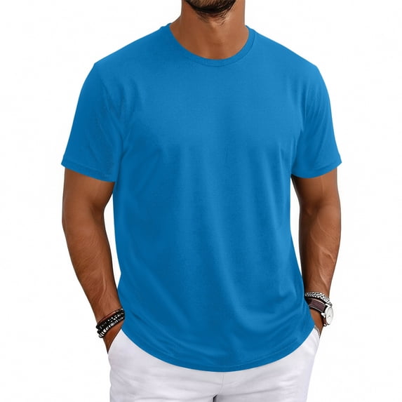 Mens Shirts Ultra Soft Plain Tshirts for Men Cooling Crew Neck Casual Basic Tee Shirt Undershirt Dark Green 2XL