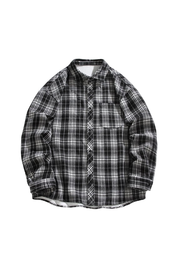 Mens Shirts Under $10 2025 Mens Flannel Shirts Long Sleeve Button Down Plaid Shirt Big and Tall Casual Fall Clothes with Pockets for Men