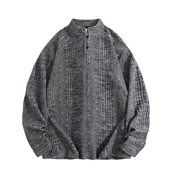 Mens Shirts Under $10 Autumn Winter Casual Sweaters for Men Solid Color Loose Knitted Pullovers Male Round Neck Sweater Man