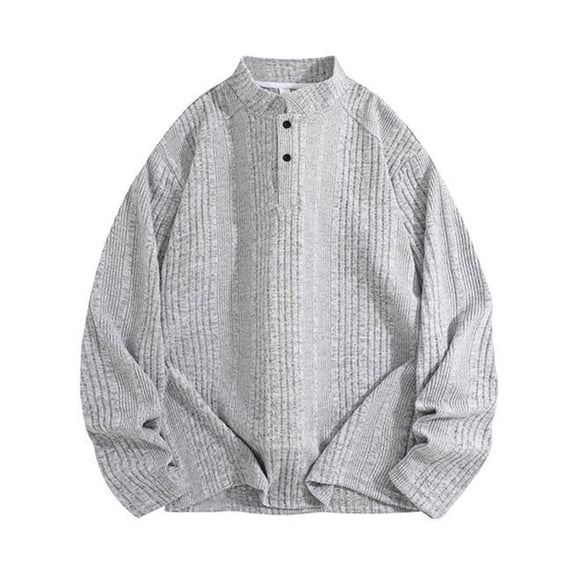 Mens Shirts Under $10 Autumn Winter Casual Sweaters for Men Solid Color Loose Knitted Pullovers Male Round Neck Sweater Man