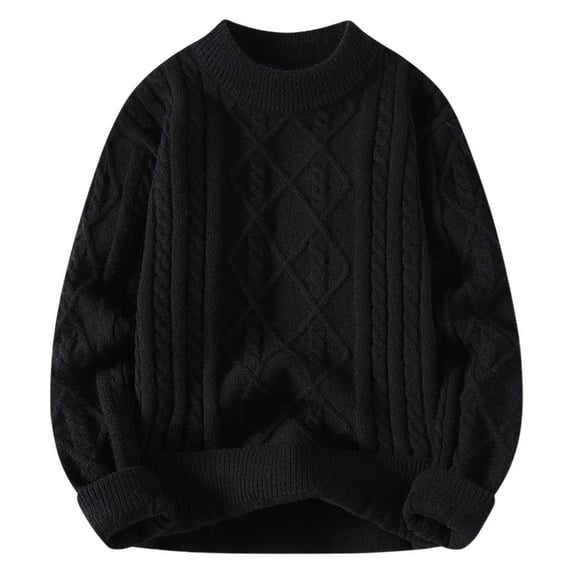 Mens Shirts Under $10 Fall Winter Casual Sweater Men Solid Color Soft Warm Pullover Sweaters Men's Vintage Knitted Jumper