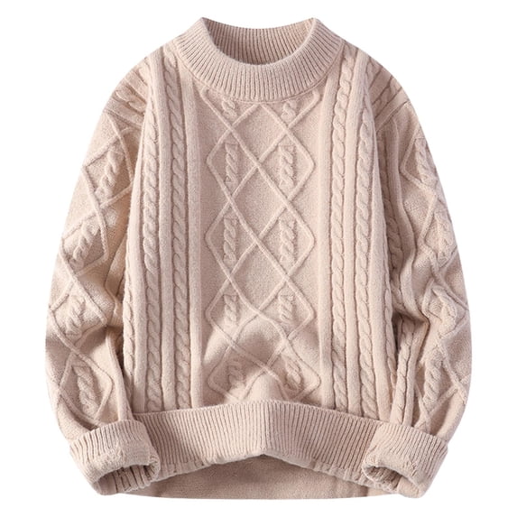 Mens Shirts Under $10 Fall Winter Casual Sweater Men Solid Color Soft Warm Pullover Sweaters Men's Vintage Knitted Jumper