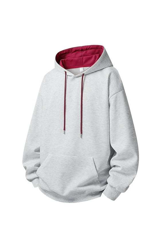 Mens Shirts Under $10 Hoodies for Men Fall Fashion Long Sleeve Pullover Oversized Jackets Hooded Lightweight Sweatshirts with Pockets