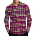 thumbnail image 1 of Mens Shirts Under $10 Men’s Button Down Versatile Plaid Shirt Stretch Long Sleeve Casual 2025 Fall Lapel Checkered Dress Shirts, 1 of 8