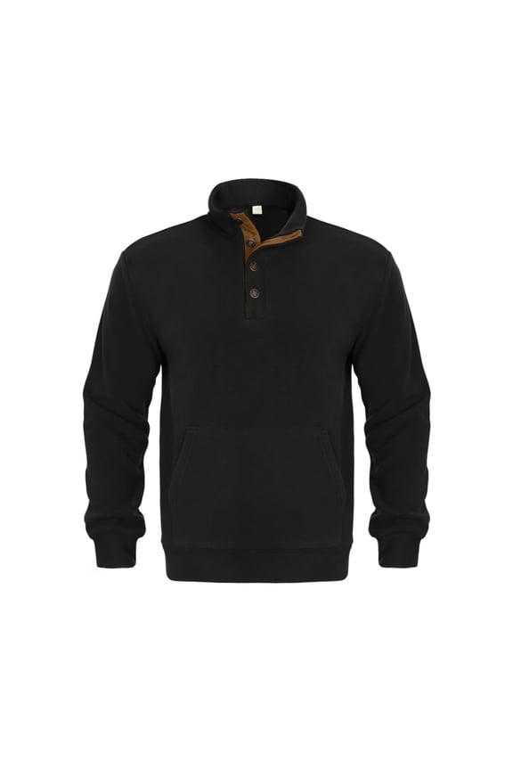 Mens Shirts Under $10 Men's Cable Knit Pullover Sweater Casual,Long Sleeve Stand Collar Button Knitted Sweaters