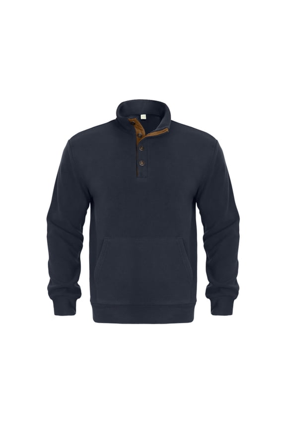 Mens Shirts Under $10 Men's Cable Knit Pullover Sweater Casual,Long Sleeve Stand Collar Button Knitted Sweaters