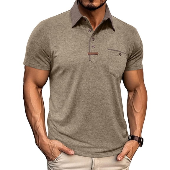 Mens Shirts Under $10 Men's Casual Shirts Classic Button Basic Long Sleeve Shirt Solid Color Cotton Tees Stylish Tops