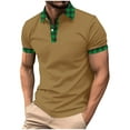 thumbnail image 1 of Mens Shirts Under $10 Men's Classic Regular-Fit Shirt Men Contrast Trim Shirt Coffee M, 1 of 5