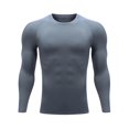 thumbnail image 1 of Mens Shirts Under $10 Men's Compression Thermal Shirt Long Sleeve Fleece Lined Base Layer Warm Active Football Baseball Undershirts, 1 of 7