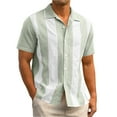 thumbnail image 1 of Mens Shirts Under $10 Men's Linen Shirts Short Sleeve Button Down Shirts Casual Vacation Beach Summer Tops Mint Green XXL, 1 of 7