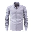thumbnail image 1 of Mens Shirts Under $10 Men's Long Sleeve Stripes Shirts Casual Dress Shirt, 1 of 3