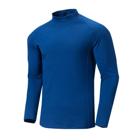 Mens Shirts Under $10 Men's Mock Long Sleeve Shirts Thermal Rash Guard Undershirt Running Warmth-Retaining Skin-Friendly Quick-Dry Top