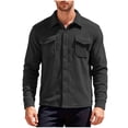 thumbnail image 1 of Mens Shirts Under $10 Men's Polar Fleece Shirt Jacket Long Sleeve Casual Button Down Shirts Shacket with Pockets, 1 of 5