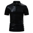 thumbnail image 1 of Mens Shirts Under $10 Men's Sequin Short Sleeve Shirts Casual Summer 70s Disco T Shirt Shiny Party Shimmer Hipster T-Shirts Costumes Black L, 1 of 8