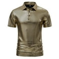 thumbnail image 1 of Mens Shirts Under $10 Men's Sequin Short Sleeve Shirts Casual Summer 70s Disco T Shirt Shiny Party Shimmer Hipster T-Shirts Costumes Gold XXL, 1 of 8