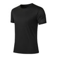thumbnail image 1 of Mens Shirts Under $10 Men's Sport Shirts UPF 50+ Quick Dry Rash Guard Athletic Running Swim Tee Top Performance Water Shirts Breathable Tops Black L, 1 of 5