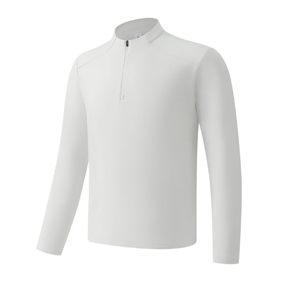 Mens Shirts Under $10 Men's Sweatshirt Half Zip Pullover Long Sleeve Round Neck Slim Fit Workout Tops Spring Fashion Outfits 2026
