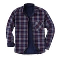 thumbnail image 1 of Mens Shirts Under $10 Mens Casual Long Sleeve Button Down Shirt Fleece Thickening Lightweight Flannel Shirt Jacket with Plaid Pattern, 1 of 9