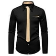 thumbnail image 1 of Mens Shirts Under $10 Mens Dress Shirts Long Sleeve Button Down Shirts Business Casual Shirts with Tie, 1 of 9